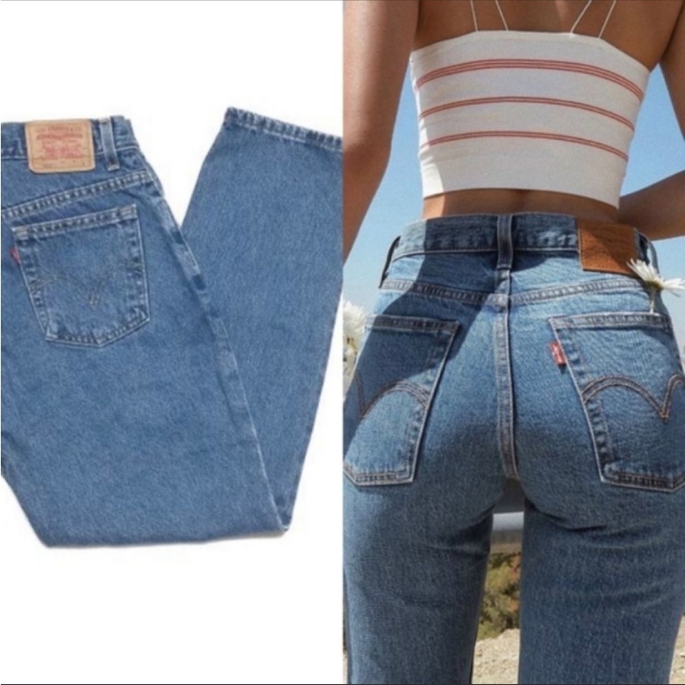 Levi’s 550 90’s vintage high waist mom jeans classic relaxed fit 28/33